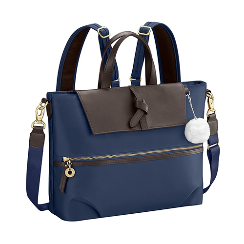 The 3-way model’s tote-briefcase design makes it look great for business. The shoulder-bag strap is detachable.